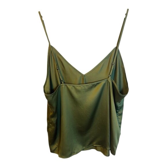 Ettitude Bamboo Moss Size XL V-Neck Adjustable Strap Sateen Sleep Camisole - Picture 4 of 8